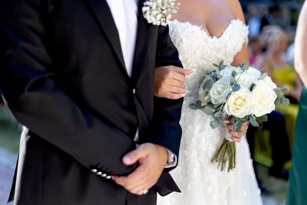 Romantic Wedding Ktima Deda White Roses Chic Details