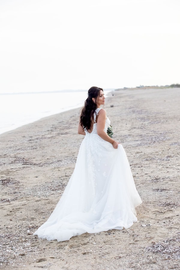 Romantic Wedding Ktima Deda White Roses Chic Details