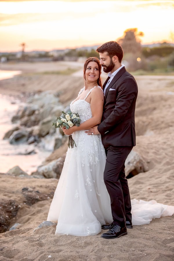 Romantic Wedding Ktima Deda White Roses Chic Details