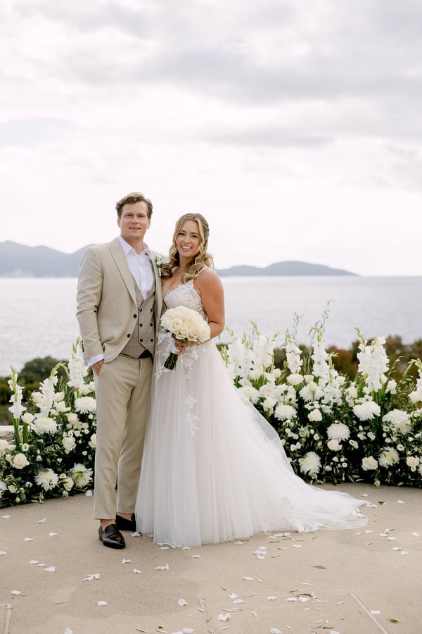 Rustic Wedding Kefalonia White Green Decor