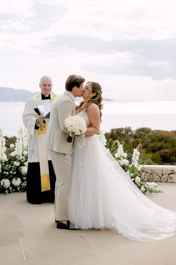 Rustic Wedding Kefalonia White Green Decor