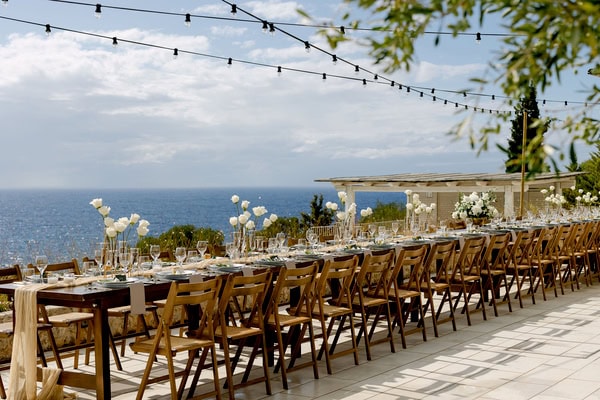Rustic Wedding Kefalonia White Green Decor