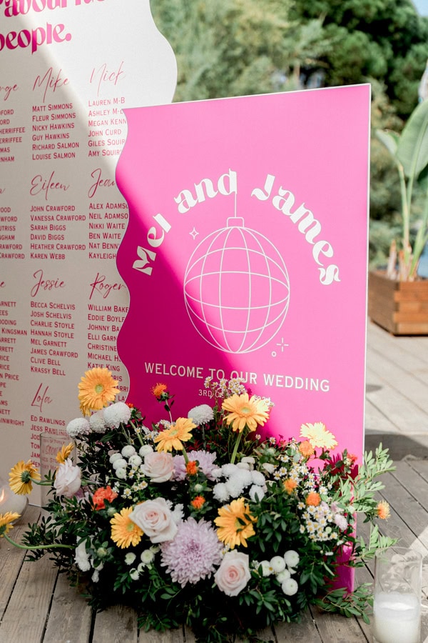 Vibrant Fall Wedding Lefkada Disco Flair