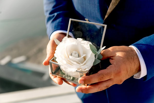 White Floral Dream Wedding Santorini