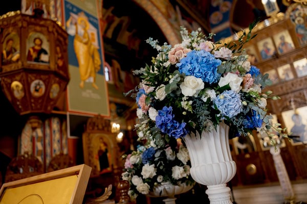 Beautiful Summer Wedding Blue Hues Chinoiserie Details