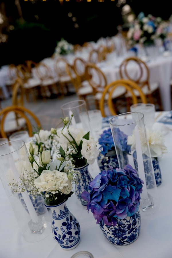 Beautiful Summer Wedding Blue Hues Chinoiserie Details