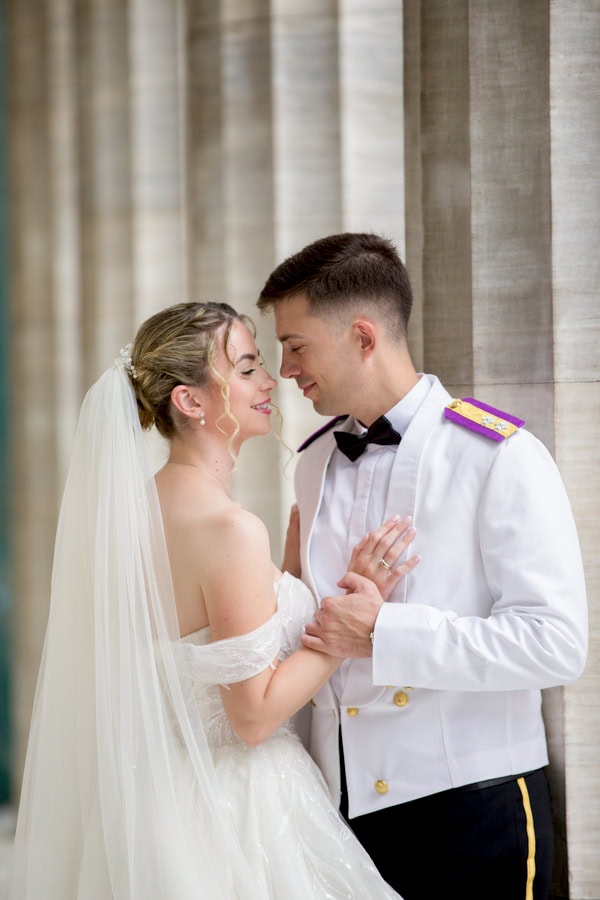 Military Wedding Thessaloniki White Flowers