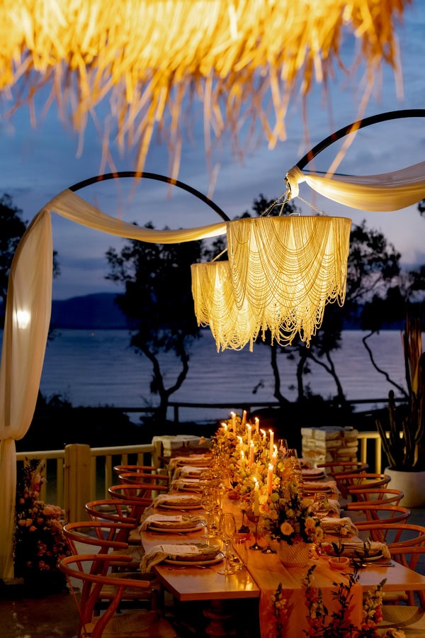 Romantic Beachside Styled Shoot Pastel Flowers Naxos