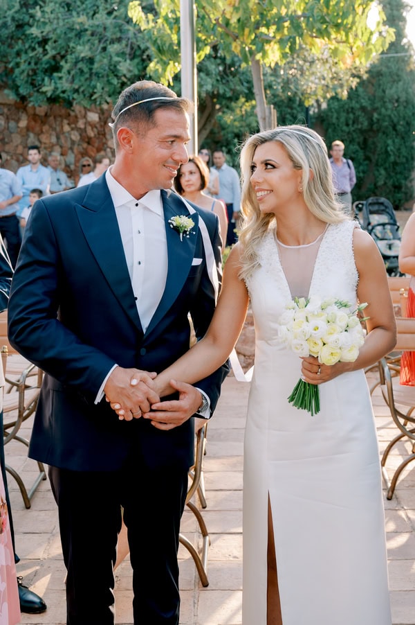 Romantic Summer Wedding Ktima Laas White Hydrangeas