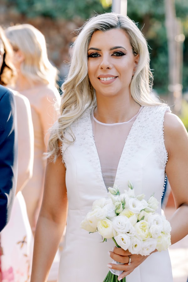 Romantic Summer Wedding Ktima Laas White Hydrangeas