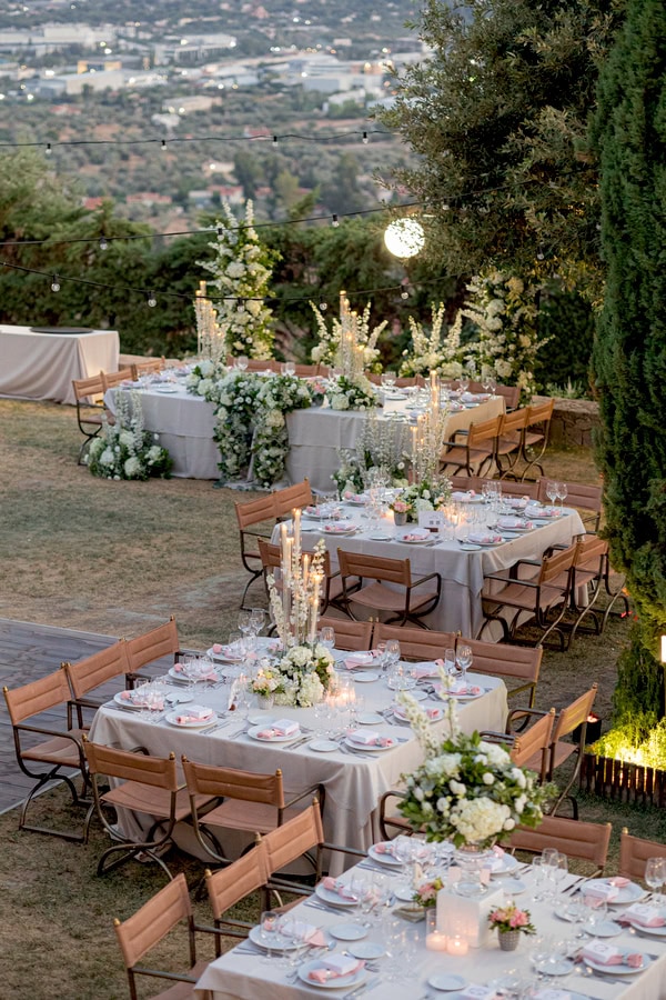 Romantic Summer Wedding Ktima Laas White Hydrangeas