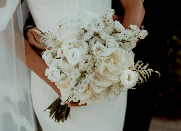 Romantic Summer Wedding White Flower Arrangements