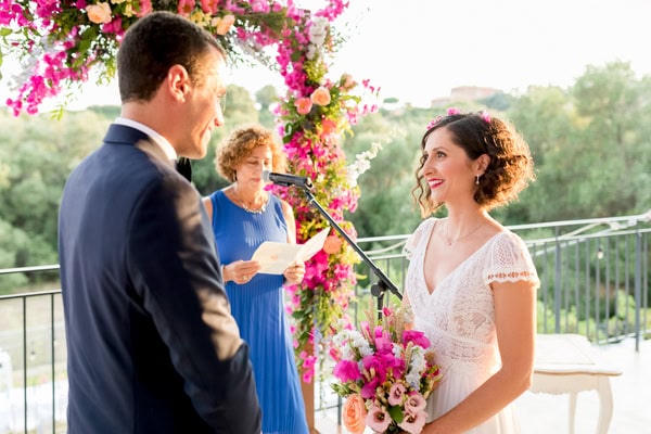 Romantic Summer Wedding With Bougainvillea Bold Colors