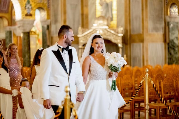 Romantic Summer Wedding With White And Gold Details