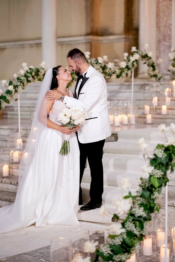 Romantic Summer Wedding With White And Gold Details