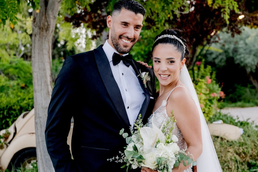 Ρομαντικός γάμος-βάπτιση στην Αθήνα με ορτανσίες | Μαρίλη & Κώστας