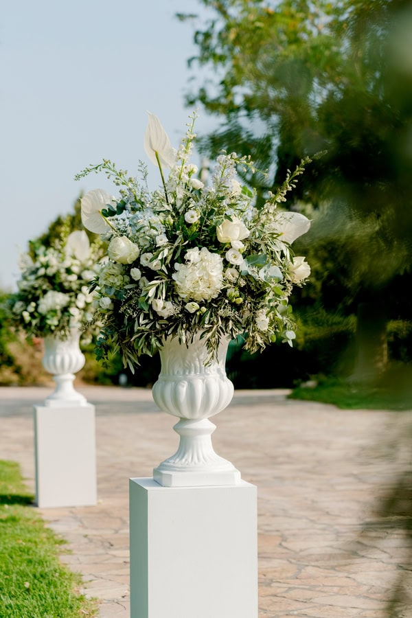 Romantic Wedding Baptism Athens Hydrangeas