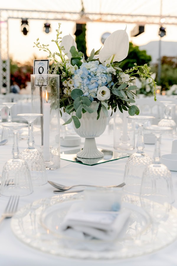 Romantic Wedding Baptism Athens Hydrangeas