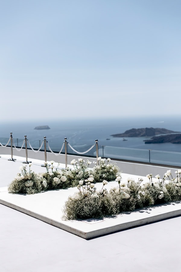 Beautiful Destination Wedding Caldera View