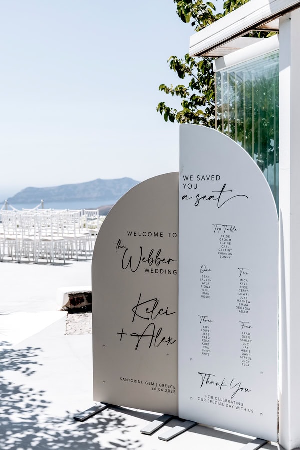 Beautiful Destination Wedding Caldera View