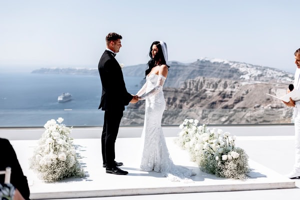 Beautiful Destination Wedding Caldera View