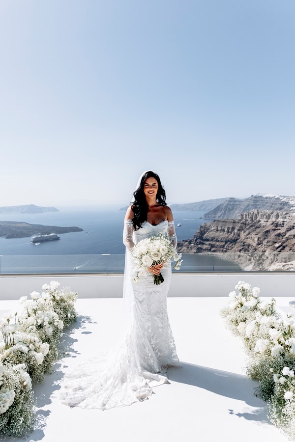 Beautiful Destination Wedding Caldera View
