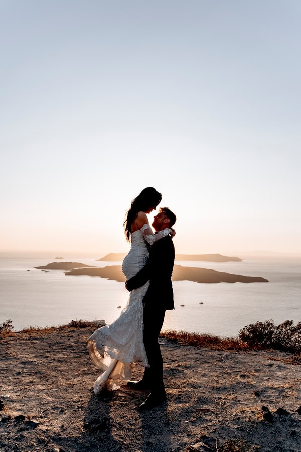 Beautiful Destination Wedding Caldera View
