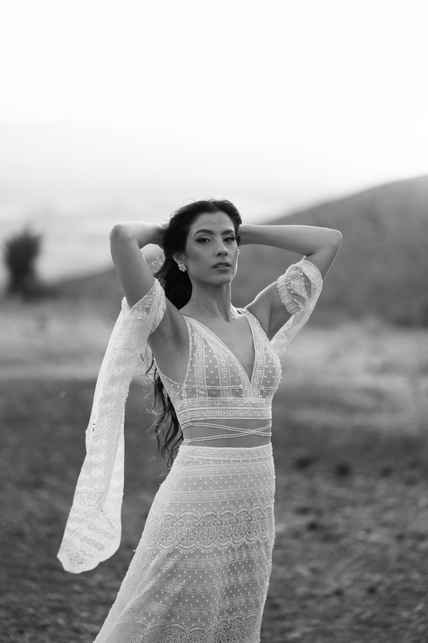 Boho Chic Wedding White Details Kozani