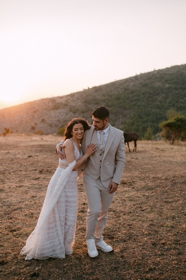 Boho Chic Wedding White Details Kozani