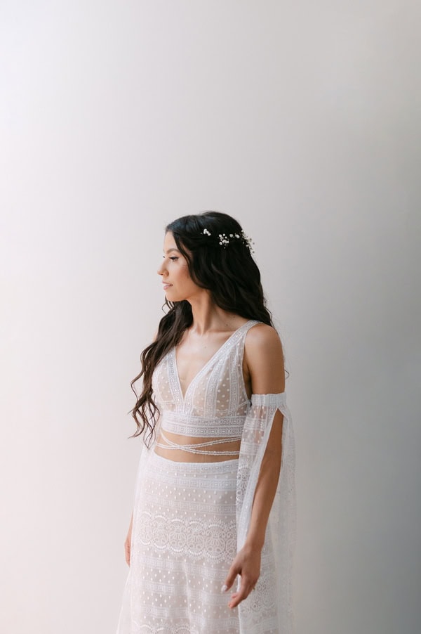 Boho Chic Wedding White Details Kozani