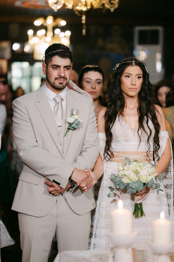 Boho Chic Wedding White Details Kozani