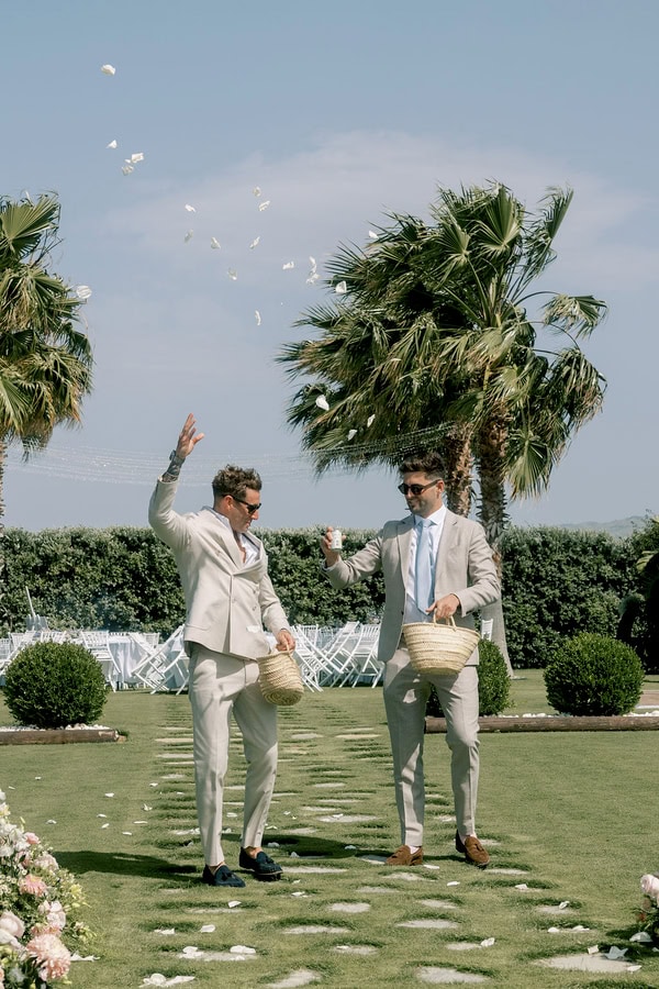 Dreamy Seaside Wedding Crete Vibrant Flowers