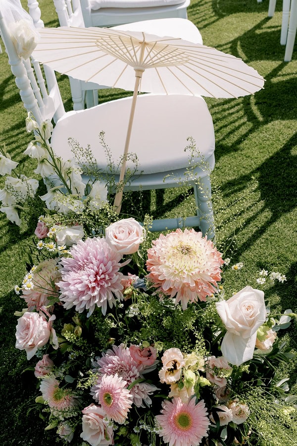Dreamy Seaside Wedding Crete Vibrant Flowers