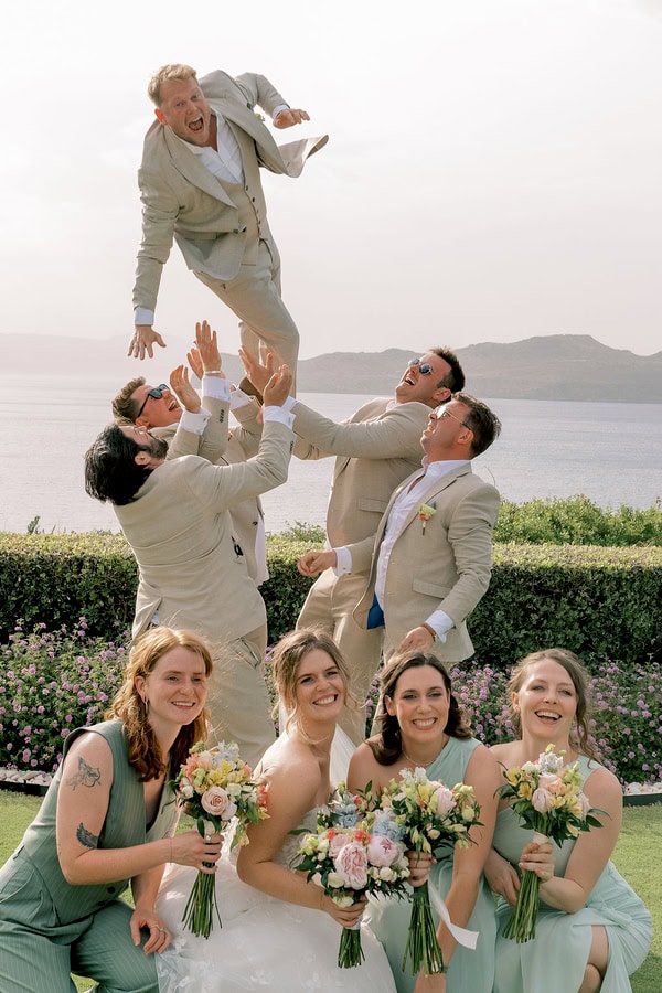 Dreamy Seaside Wedding Crete Vibrant Flowers