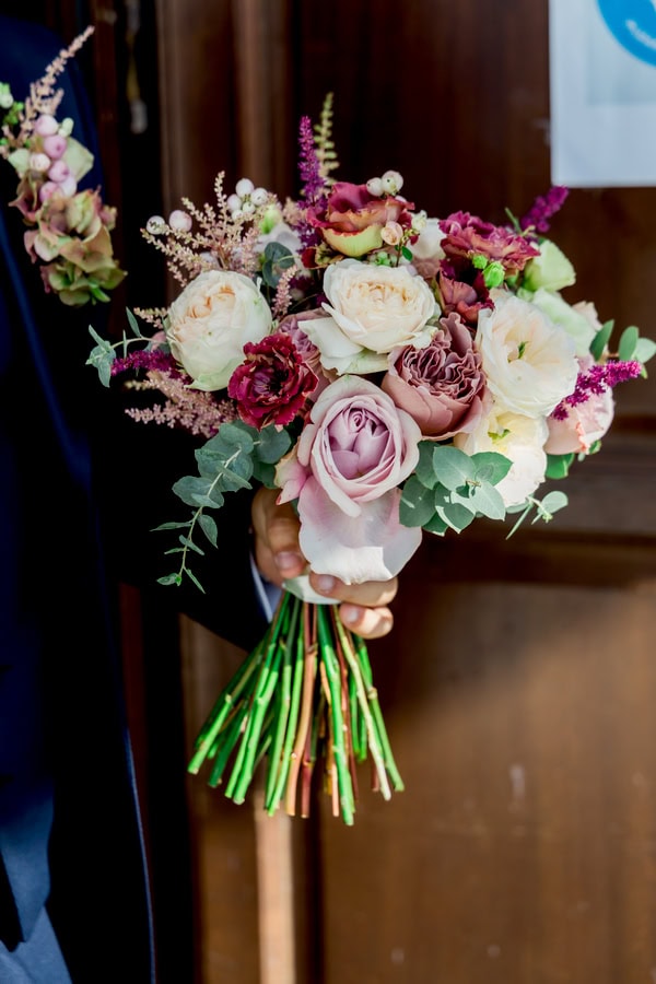 Fall Wedding Naxos Rich Floral Arrangements Autumn Colors