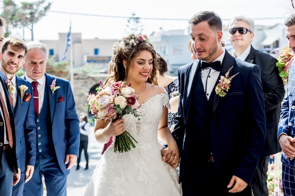 Fall Wedding Naxos Rich Floral Arrangements Autumn Colors