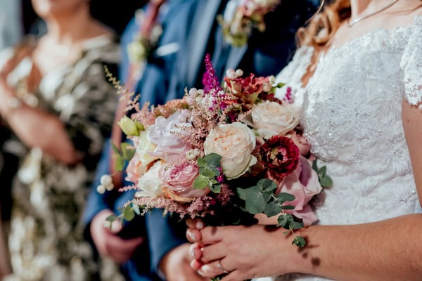 Fall Wedding Naxos Rich Floral Arrangements Autumn Colors