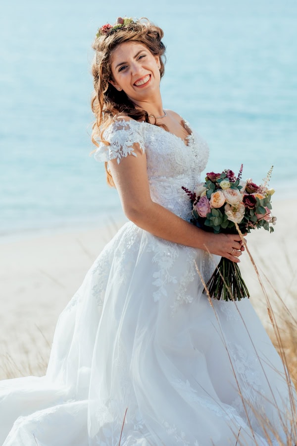 Fall Wedding Naxos Rich Floral Arrangements Autumn Colors