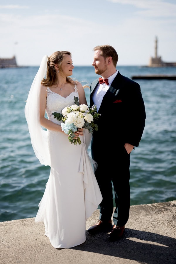 Heartfelt Summer Wedding Crete Blue Florals