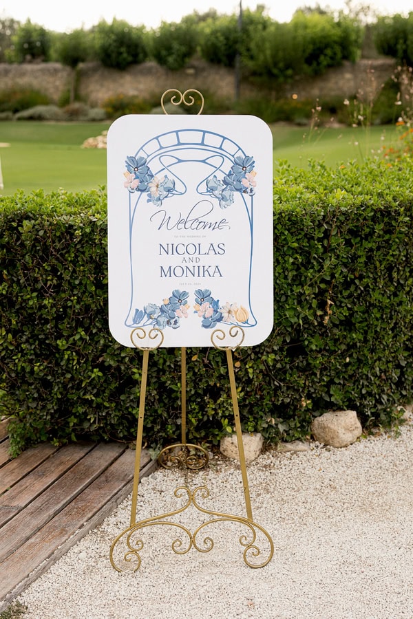 Heartfelt Summer Wedding Crete Blue Florals