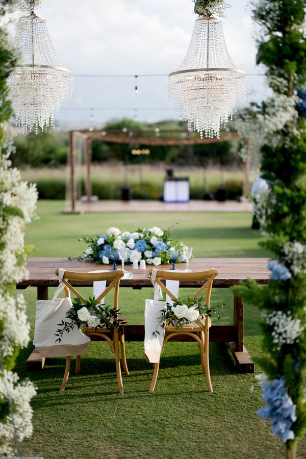 Heartfelt Summer Wedding Crete Blue Florals