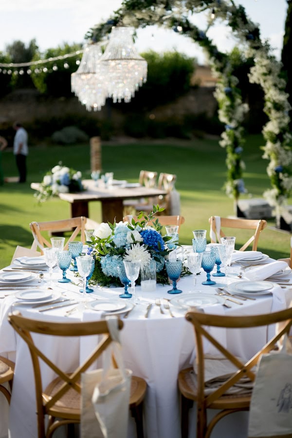 Heartfelt Summer Wedding Crete Blue Florals