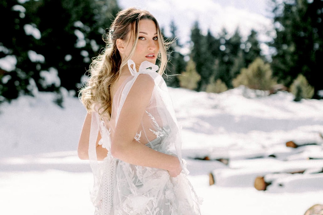 Ρομαντικό styled shoot σε χιονισμένο τοπίο