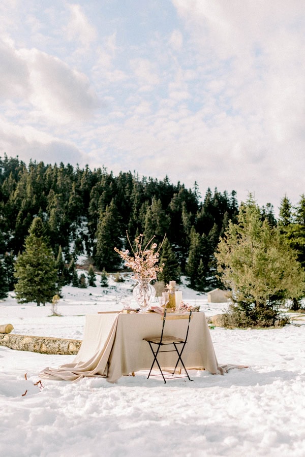 Romantic Styled Shoot Snowy Setting