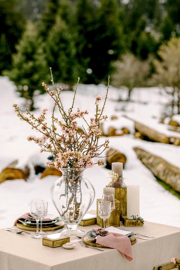 Romantic Styled Shoot Snowy Setting