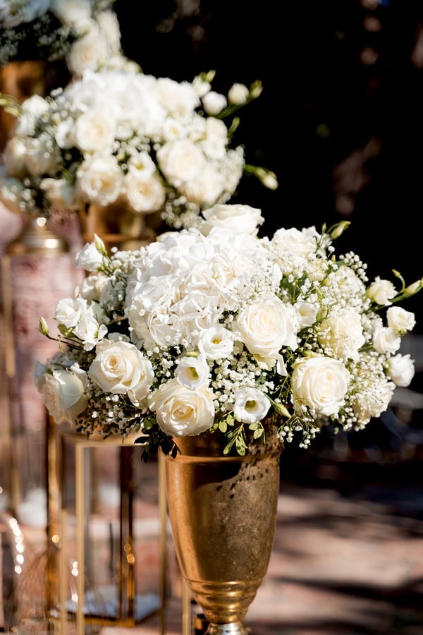 Romantic Wedding Athens White Flowers