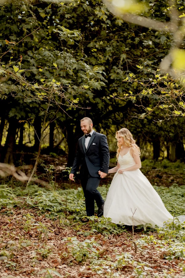 Romantic Wedding Drama With White Flowers