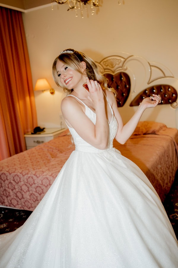 Romantic Wedding Drama With White Flowers