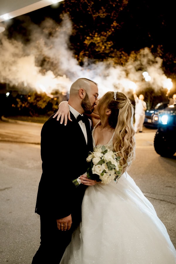 Romantic Wedding Drama With White Flowers