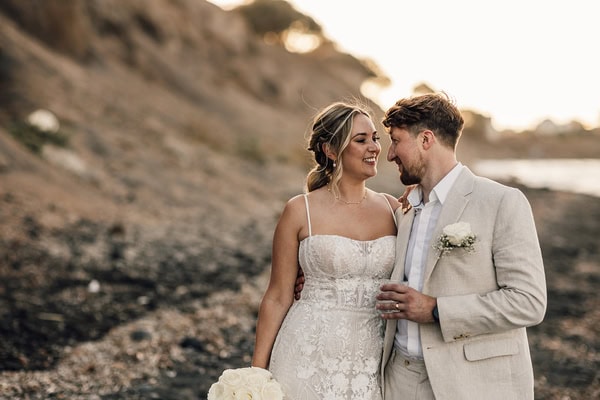 Stylish Santorini Wedding With Roses
